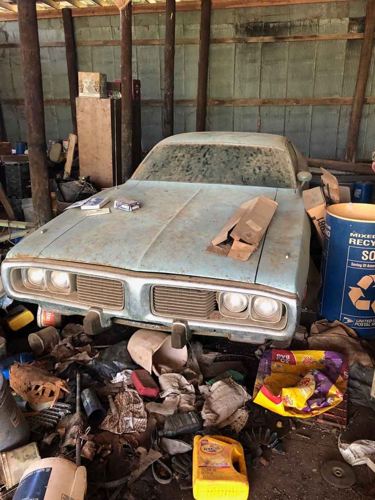1974 Dodge Charger Barn Find, front perspective.